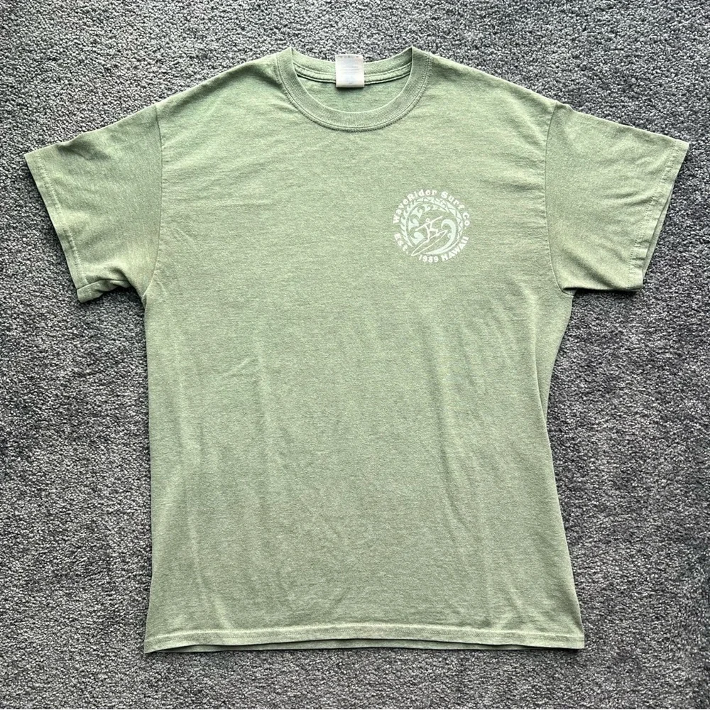 Green Gildan Surf Logo Tee - Picture 3 of 5
